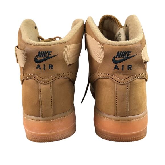 NIKE Air Force 1 Mid ’07 Flax Sneaker Men 8.5 Camel Athletic Versatile Stylish - Picture 13 of 16